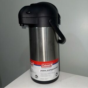 New Coleman Stainless Steel Airpot 2.64 QT(2.5L) Coffee Hot Drink Pump Dispenser